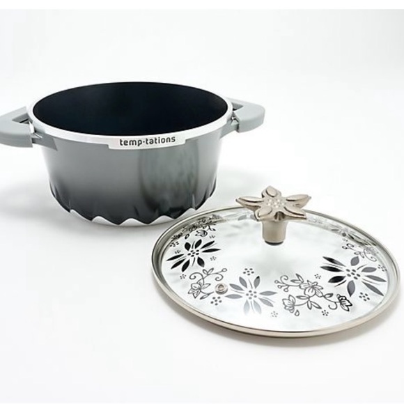 Temp-Tations 3-piece swing lid cookware set with silicone grips - Picture 4 of 7